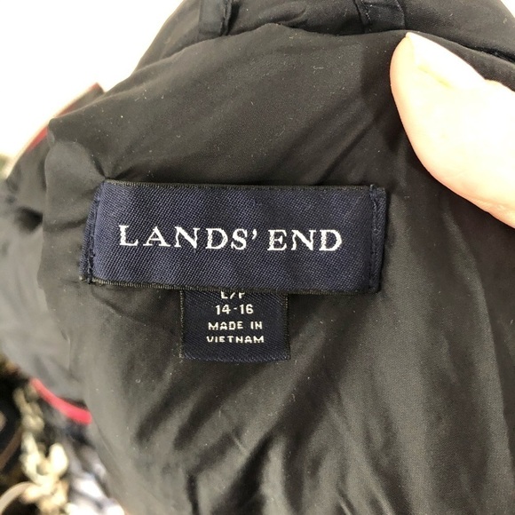 Lands End Quilted Red Jacket LP Large Petite Coat Women’s - Picture 8 of 11